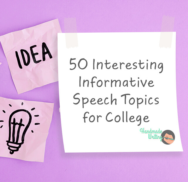 sample informative speech topics for college students