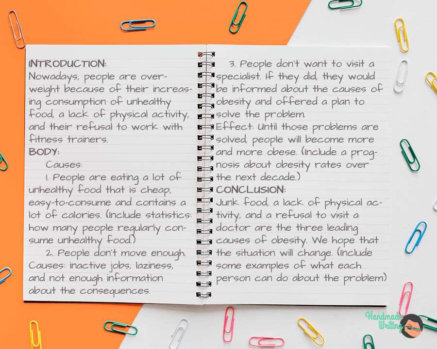 Cause and Effect Essay Block Organization Example