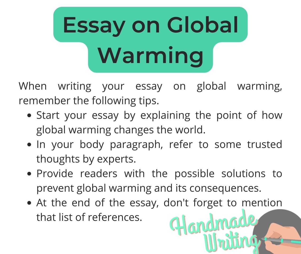global warming essay class 4
