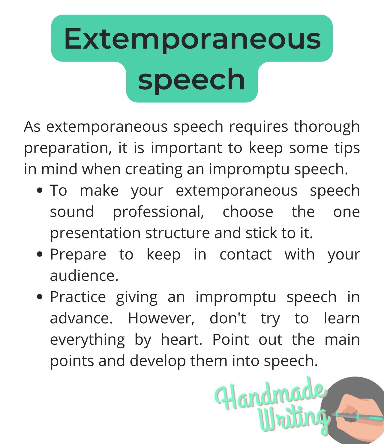 extemporaneous speech