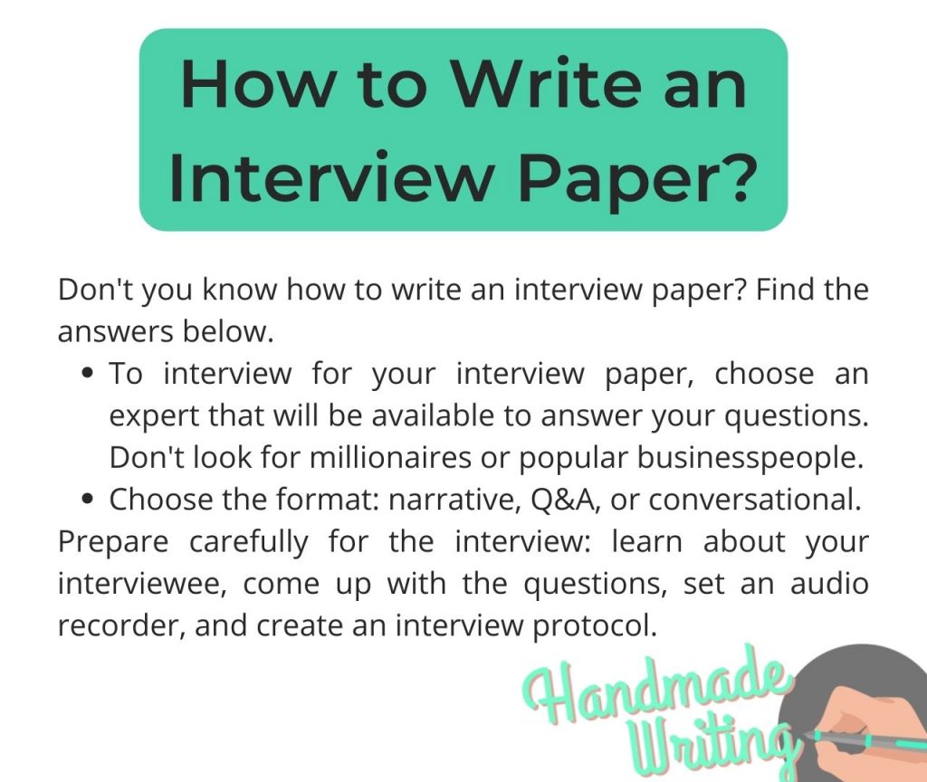 how to write and interview essay