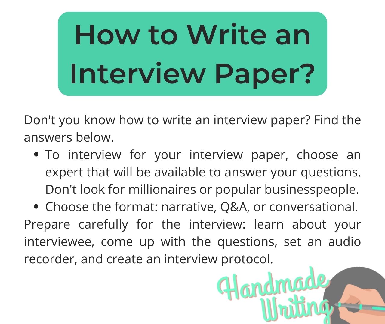 Writing An Interview Paper Formatting Guide Samples And Writing Tips 