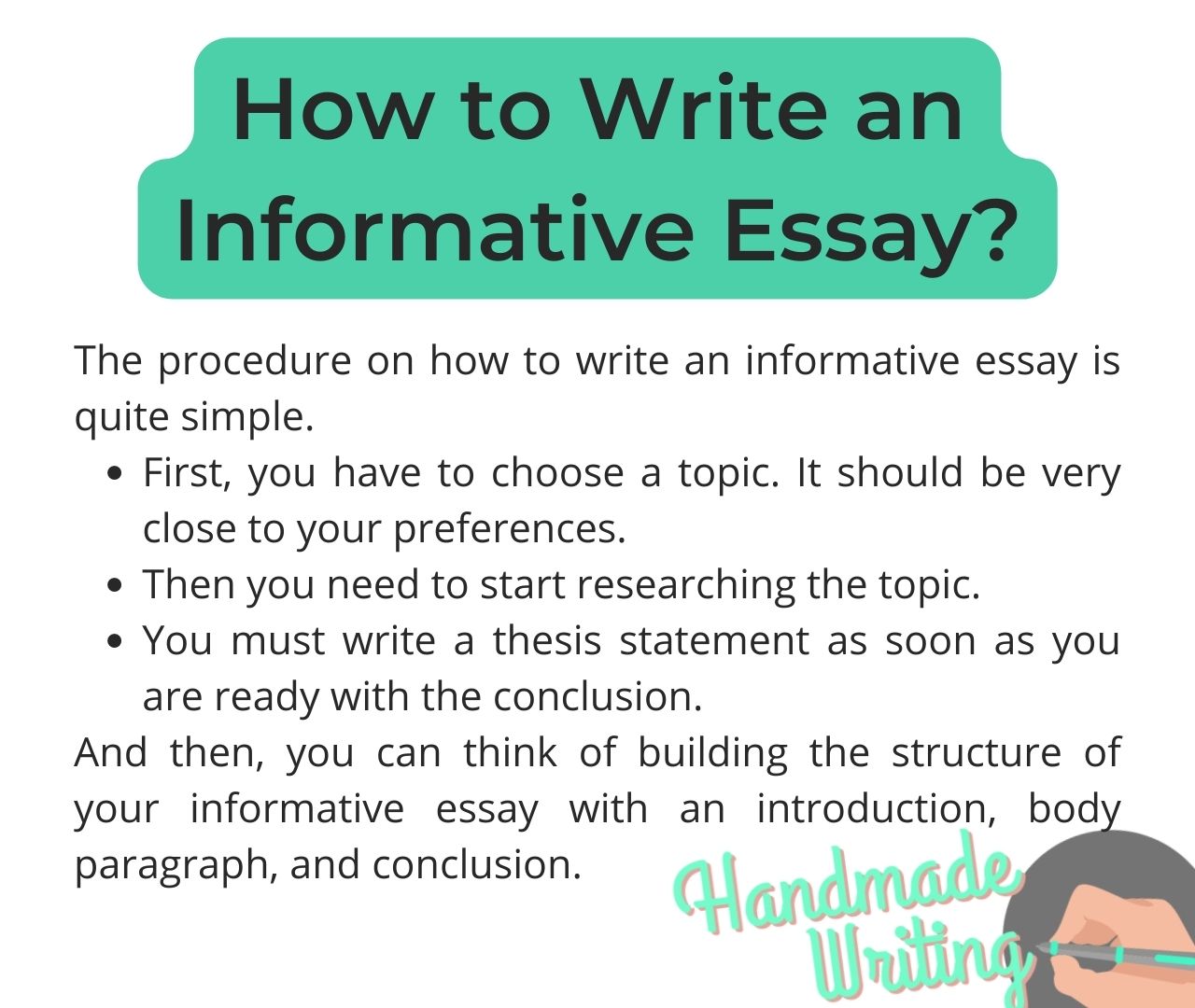 how to write an informative essay