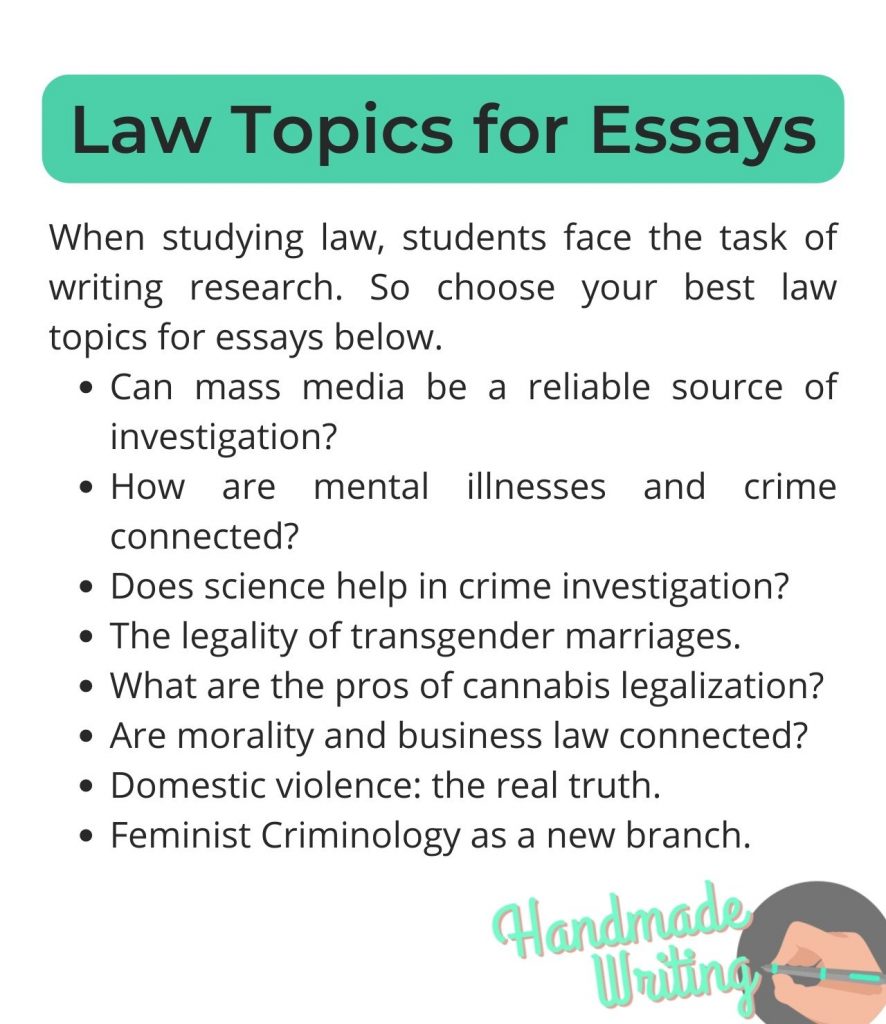 essay topics on law
