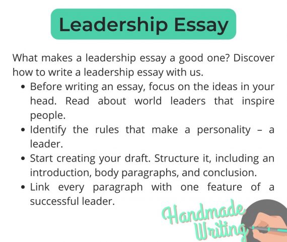 what is being a leader essay