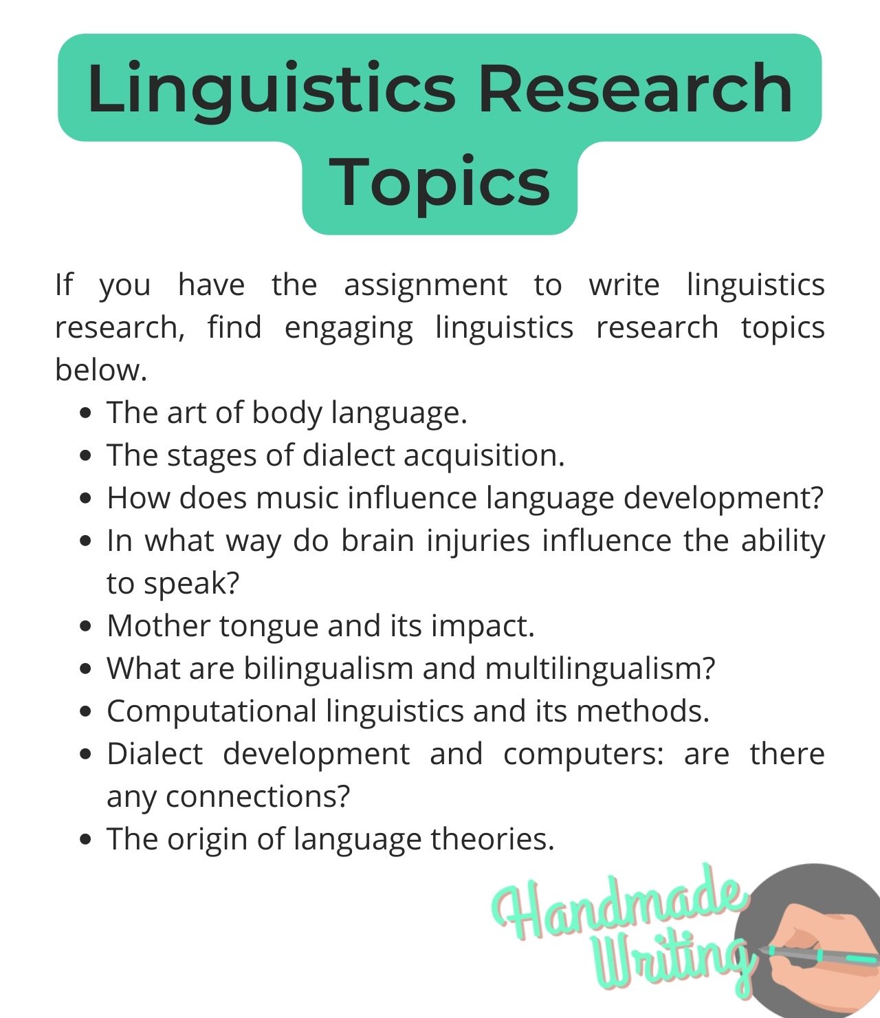 research topics about linguistics