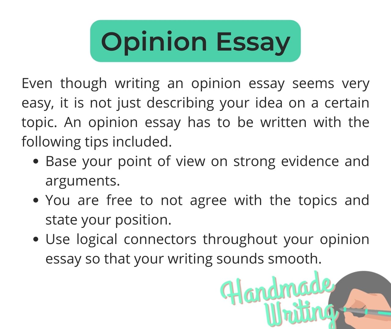 how long should an opinion essay be