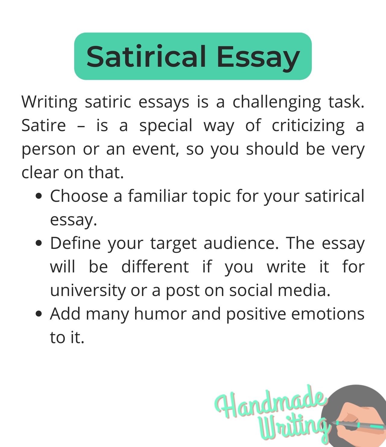 topics to write satire on