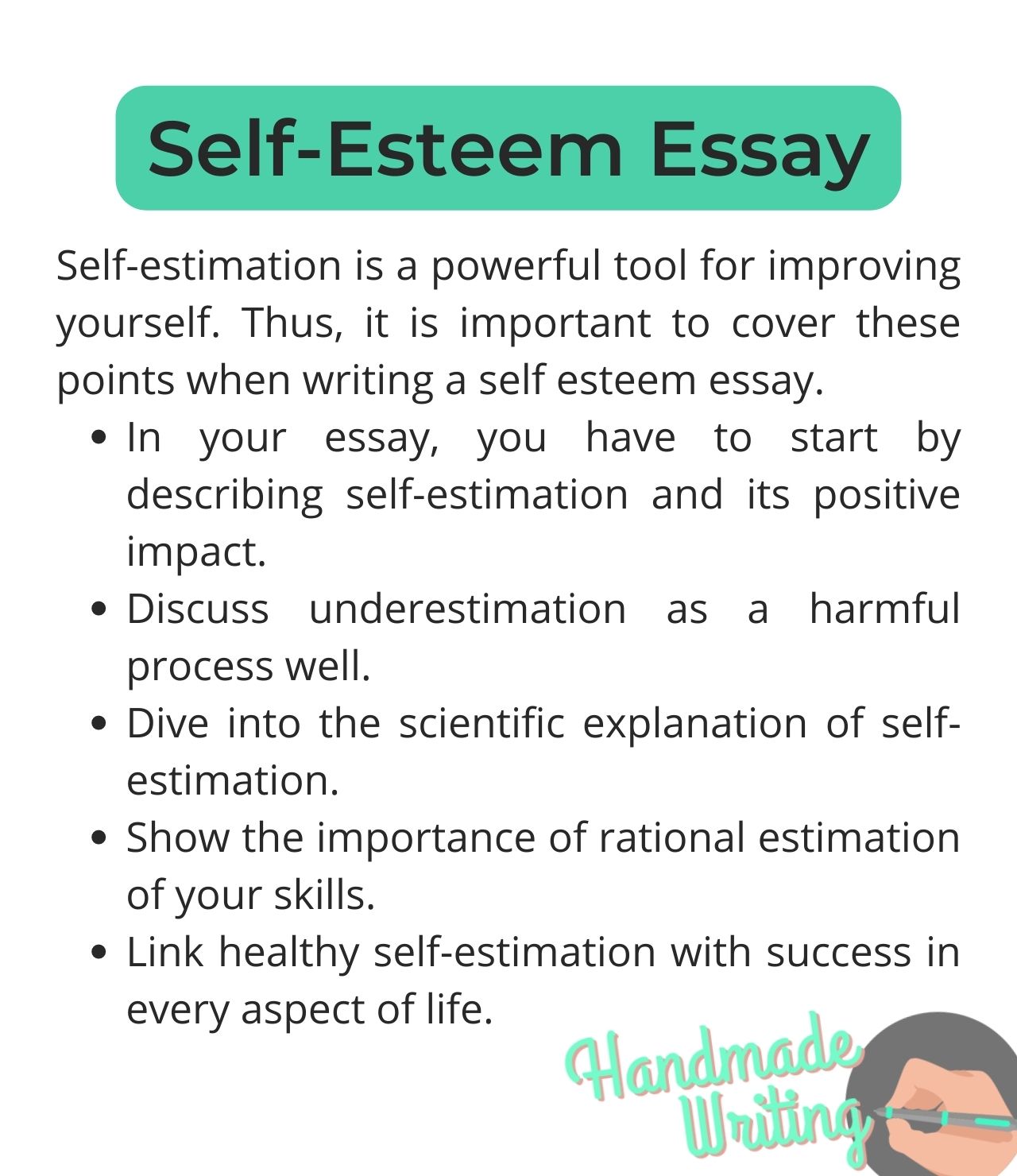 Self Esteem Essay Sample HandMadeWriting Blog
