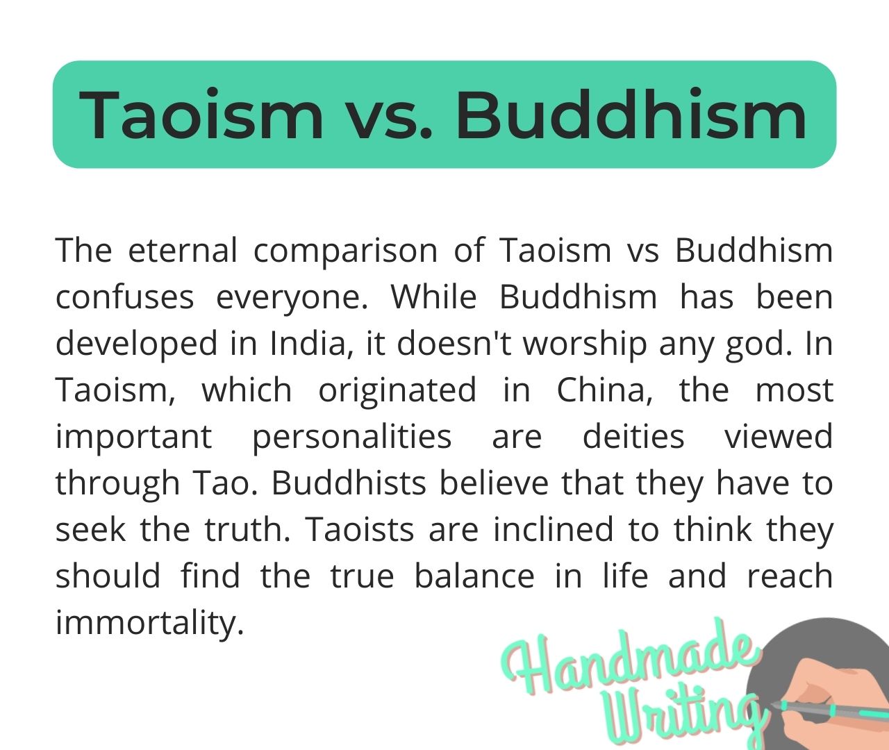 taoism and buddhism, differences amd similarities
