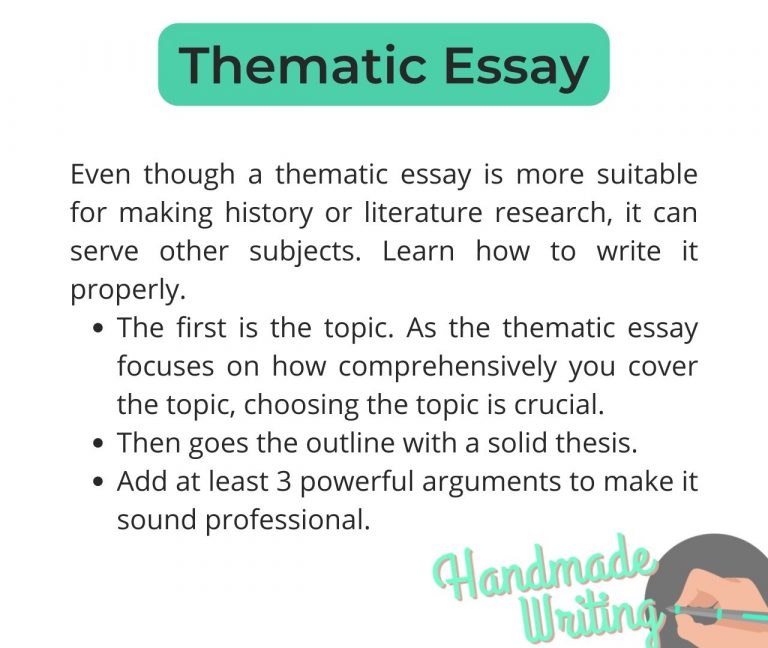 thematic development essay