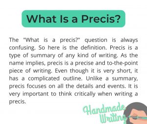 How to Write a Precis Step by Step Guide | HandmadeWriting Blog