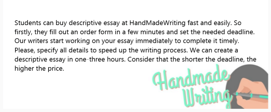 buy descriptive essay