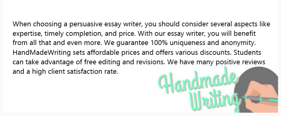 persuasive essay writer