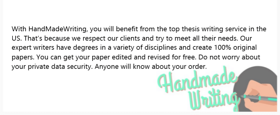 thesis writing service